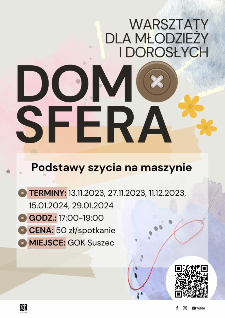 Domosfera Podstawy Szycia Na Maszynie Gminny O Rodek Kultury W Suszcu